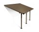 Patio Cover Kit Gala 3 ft. x 5.46 ft. Taupe Structure &amp; Bronze Multi Wall Glazing