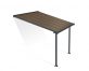 Patio Cover Kit Olympia 3 ft. x 3.05 ft. Grey Structure &amp; Bronze Multi Wall Glazing