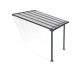 Patio Cover Kit Olympia 3 ft. x 3.05 ft. Grey Structure &amp; Clear Multi Wall Glazing