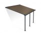 Patio Cover Kit Olympia 3 ft. x 4.25 ft. Grey Structure &amp; Bronze Multi Wall Glazing