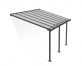 Patio Cover Kit Olympia 3 ft. x 4.25 ft. Grey Structure &amp; Clear Multi Wall Glazing