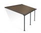 Patio Cover Kit Olympia 3 ft. x 5.46 ft. Grey Structure &amp; Bronze Multi Wall Glazing