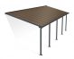Patio Cover Kit Olympia 3 ft. x 8.50 ft. Grey Structure &amp; Bronze Multi Wall Glazing