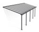 Patio Cover Kit Olympia 3 ft. x 8.50 ft. Grey Structure &amp; Clear Multi Wall Glazing