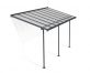 Patio Cover Kit Sierra 2.3 ft. x 4.6 ft. Grey Structure &amp; Clear Twin Wall Glazing