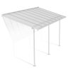 Sierra 7 ft. x 15 ft. White Aluminium Patio Cover With 3 Posts, Clear Twin-Wall Polycarbonate Roof Panels.