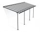 Patio Cover Kit Sierra 2.3 ft. x 6.9 ft. Grey Structure &amp; Clear Twin Wall Glazing