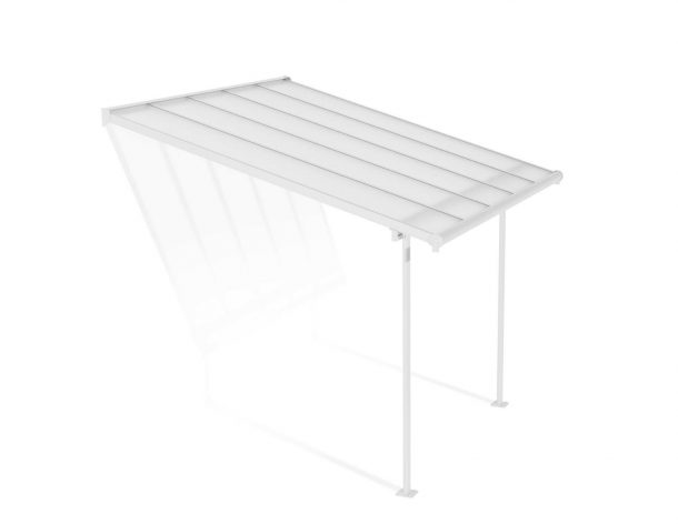 Patio Cover Kit Sierra 3 ft. x 3.05 ft. White Structure &amp; Clear Twin Wall Glazing