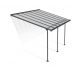 Patio Cover Kit Sierra 3 ft. x 4.25 ft. Grey Structure &amp; Clear Twin Wall Glazing