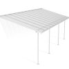 Sierra 10 ft. x 24 ft. White Aluminium Patio Cover With 4 Posts, Clear Twin-Wall Polycarbonate Roof Panels