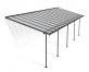 Patio Cover Kit Sierra 3 ft. x 9.71 ft. Grey Structure &amp; Clear Twin Wall Glazing