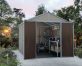 Rubicon 8' x 10' Garden Plastic Shed with Open Doors Tan Polycarbonate Walls and Aluminium Frame