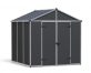 Plastic Shed Rubicon 8 ft. x 8 ft. with Dark Grey Polycarbonate Multiwall &amp; Aluminium Frame