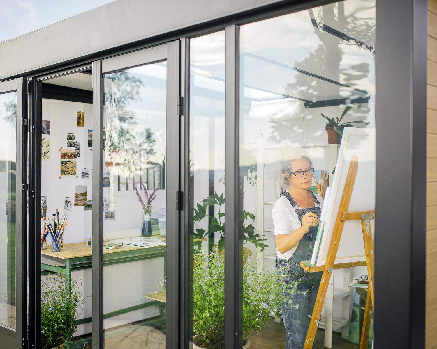 10 ft x 12 ft Copenhagen enclosed gazebo garden office