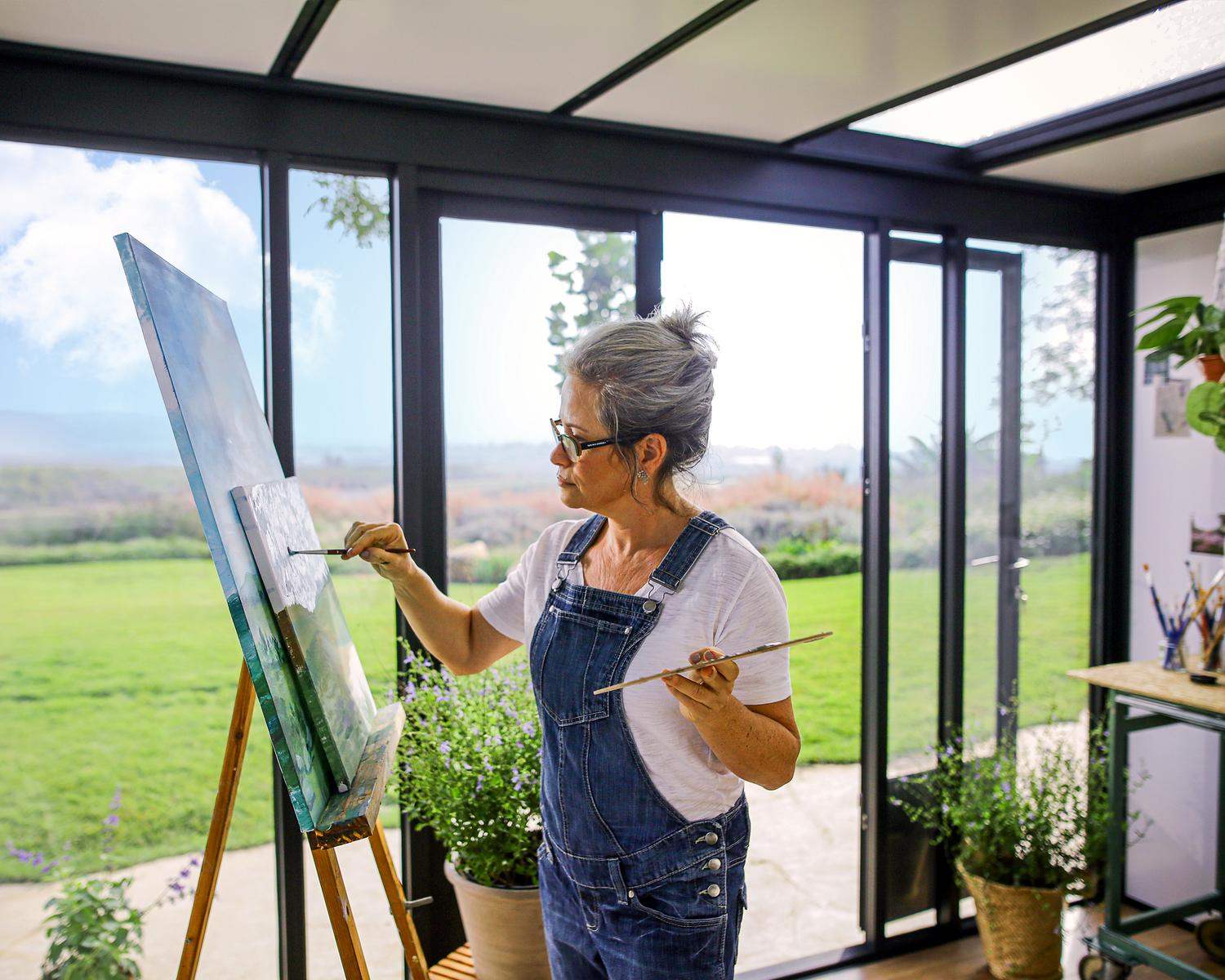 10 ft x 12 ft Copenhagen enclosed gazebo garden office