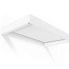 White Sophia door awning 3 ft x 5 ft featuring opal panels