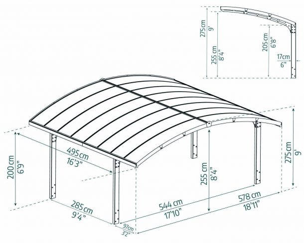 Arizona Breeze 16 ft. x 19 ft. Double Carport Kit | Canopia