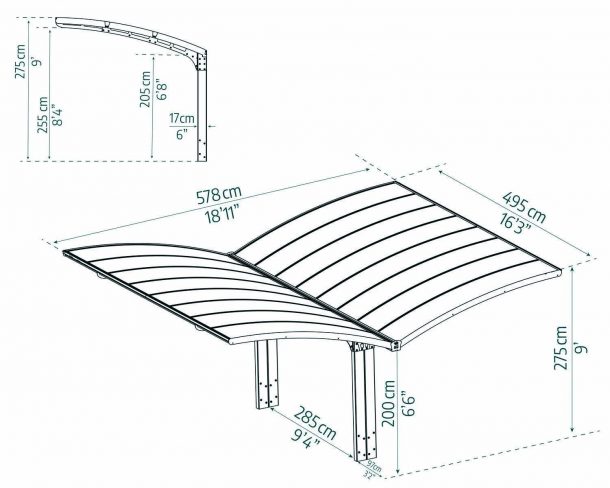 Arizona Breeze 16 ft. x 19 ft. Double Carport Kit | Canopia