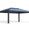 Grey 14ft x 20ft Colorado aluminum carport with twin-wall panels, beautifully highlighting its modern and elegant design