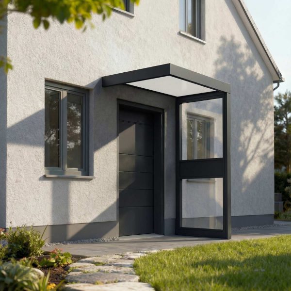 Palram Canopia Door Awnings Sophia Side Wall 3x5 1x1,6 Grey WhiteOpal Main 2 (2)