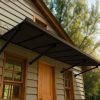 Palram Canopia Door Awnings Augustine 8.5ft Black Grey Main 1 USA