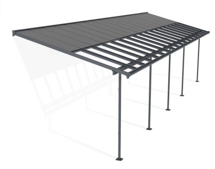 Sierra Cabrio 10 ft. x 34 ft. Patio Cover Kit - Grey / Opaque Grey