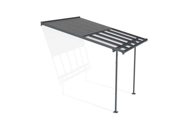 Palram Canopia Patio Covers Sierra Cabrio Grey GreyOpaque 10x10 3x3 CutOut 1