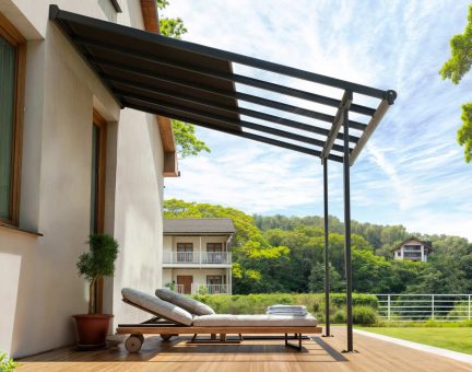 Sierra Cabrio 10 ft. x 10 ft. Patio Cover Kit - Grey / Opaque Grey