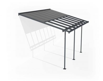 Sierra Cabrio 10 ft. x 14 ft. Patio Cover Kit - Grey / Opaque Grey