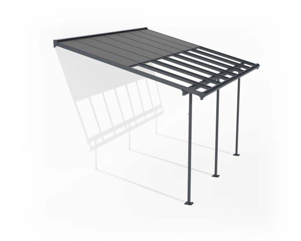 Palram Canopia Patio Covers Sierra Cabrio Grey GreyOpaque 10x14 3x4.3 CutOut 1