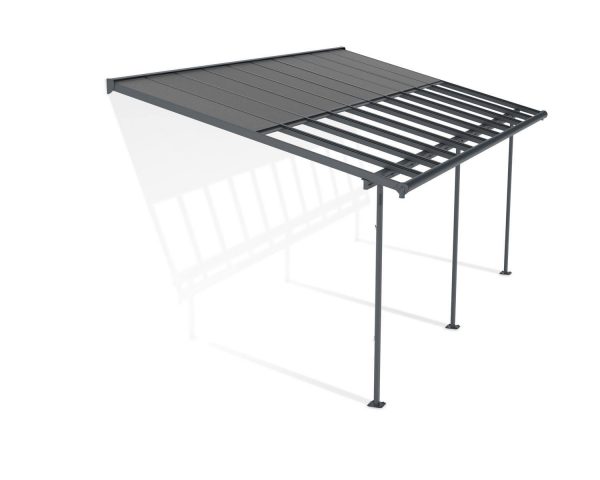 Palram Canopia Patio Covers Sierra Cabrio Grey GreyOpaque 10x20 3x6.2 CutOut 1