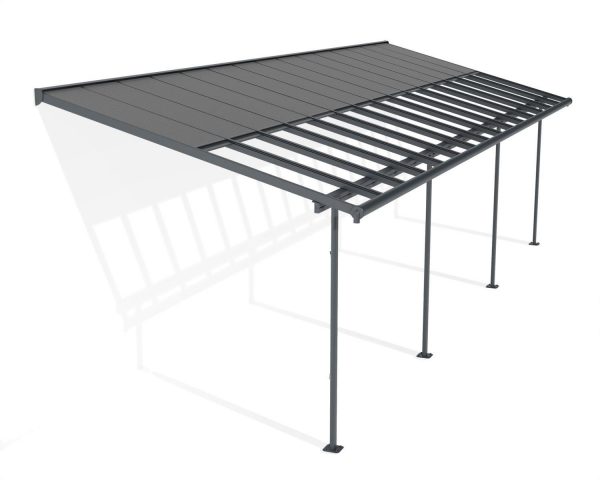 Palram Canopia Patio Covers Sierra Cabrio Grey GreyOpaque 10x30 3x9.2 CutOut 2