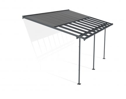 Sierra Cabrio 10 ft. x 18 ft. Patio Cover Kit - Grey / Opaque Grey
