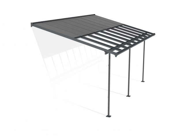 Palram Canopia Patio Covers Sierra Cabrio Grey GreyOpaque 10x18 3x5.6 CutOut 2