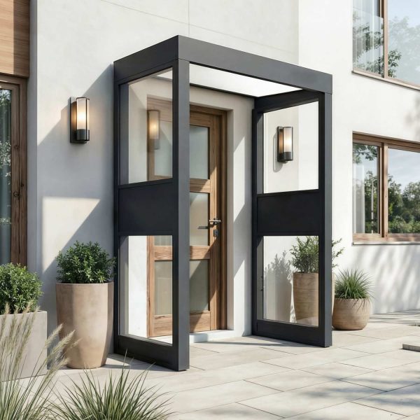 Palram Canopia Door Awnings Sophia Double Side Wall Grey White Opal 3x5 1x1.6 Main 1