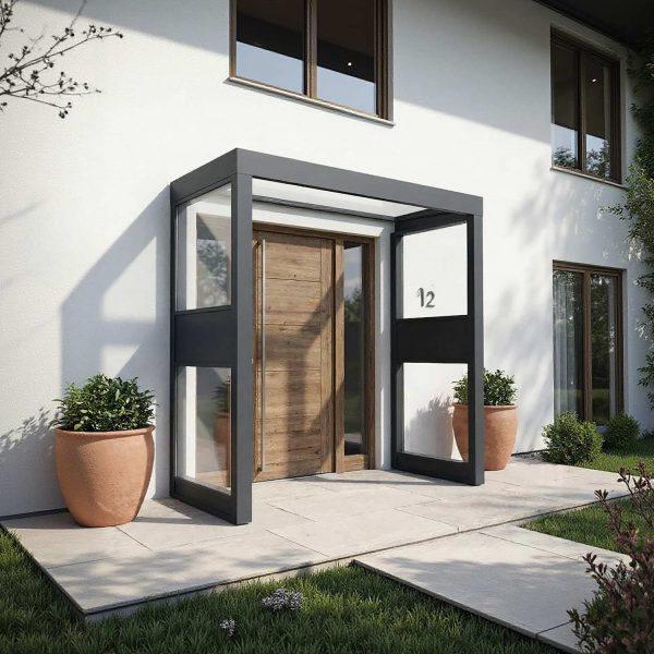 Palram Canopia Door Awnings Sophia Double Side Wall Grey Clear 3x7 1x2.2 Main 1 (1)