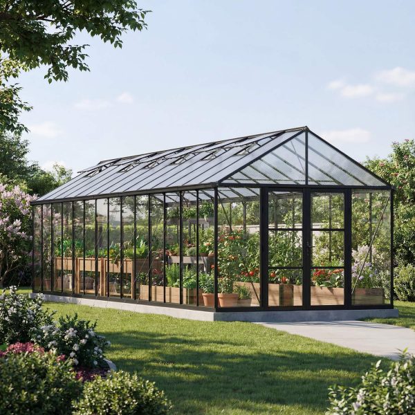 Palram Canopia Greenhouses ARIA 10x35 3x10.5 Black Clear Main 1 (1)