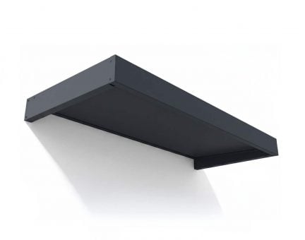 Sophia 3 ft. x 7 ft. Door Awning Kit - Grey Structure & Opaque Gray Panel (ACP)
