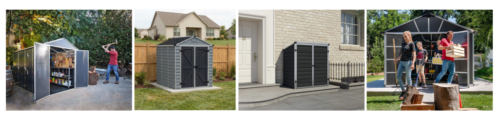 Canopia storage shed polycarbonate panels and aluminum frame