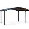 Carport Kit Arcadia 12 ft. x 14 ft. Grey Structure & Twin wall Glazing