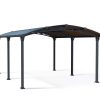 Carport Kit Arcadia 12 ft. x 17 ft. Grey Structure & Twin wall Glazing