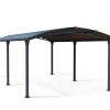 Carport Kit Arcadia 12 ft. x 21 ft. Grey Structure & Twin wall Glazing