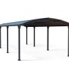 Carport Kit Arcadia 12 ft. x 28 ft. Grey Structure & Twin wall Glazing