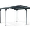 Single Carport Kit Atlas 10 ft. x 16 ft. Grey Structure & Solar Grey