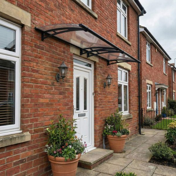 Palram Canopia Door Awnings Aquila 3000 Grey Clear Main 1 UK