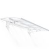 White Bordeaux 2.2m x 1.4m Door Canopy with clear polycarbonate panels, designed to provide stylish and durable protection