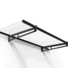 Grey Bremen 2.0m x 0.9m Door Canopy with clear polycarbonate panels, offering stylish and reliable protection for doorways