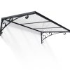Palram Canopia Door Awnings Venus 1350 Grey Clear CutOut 02