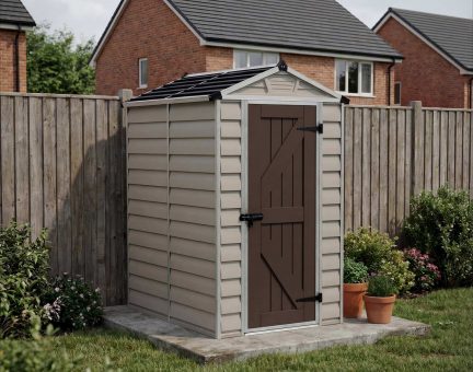 Skylight 4ft. x 6ft. Garden Shed - Tan Polycarbonate Panels