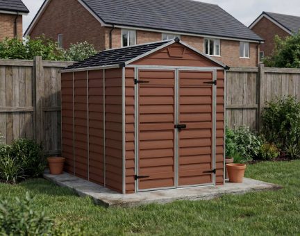 Skylight 6ft. x 10ft. Garden Shed - Amber Polycarbonate Panels